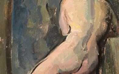 Pierre DE BELAY (1890-1947) "Nude back" hsc unsigned 33x22.5