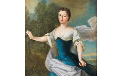 Pierre Gobert, 1662 – 1744, zug., BILDNIS der Louise Françoise de Bourbon ALS DIANA