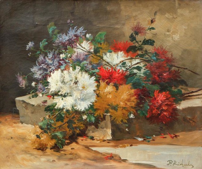 Pierre Louis Richard Still Life Flowers