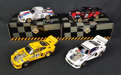 RACING LEGENDS - QUATRE PORSCHE échelle 1/18 : 2x Porsche 934RSR 2x Porsche 935 Dans...