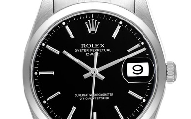 Rolex Date Black Dial Oyster