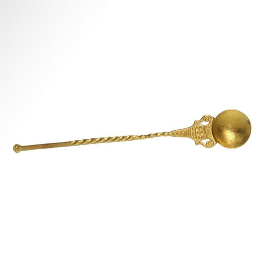 Roman Gold Spoon, 2nd-3rd Century A.D.