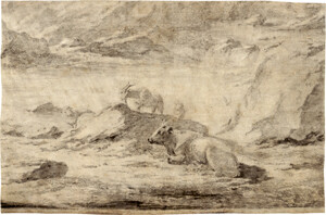Roos, Philipp Peter – Landschaft mit Schafen, Ziegen und einer Kuh
