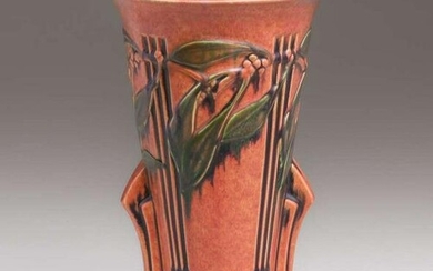 Roseville Laurel Rust Vase c1930s