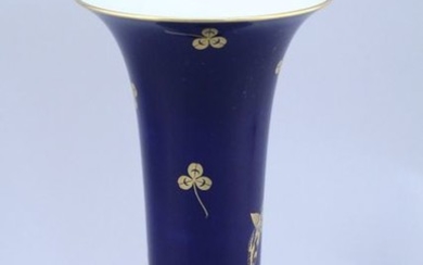 SEVERE. Porcelain CORNET VASE with gold decoration of...