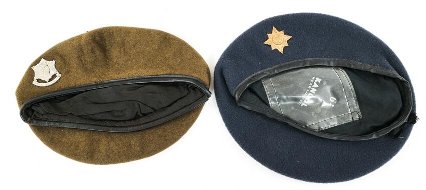 SOUTH AFRICAN MUNICIPAL POLICE BERET LOT OF 2
