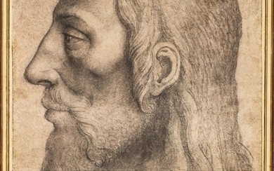 SPANISH SCHOOL, SECOND HALF OF THE 16TH CENTURY | HEAD OF CHRIST IN PROFILE TO THE LEFT