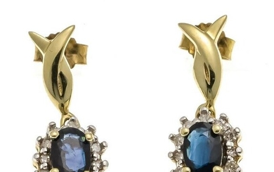 Sapphire diamond earrings GG