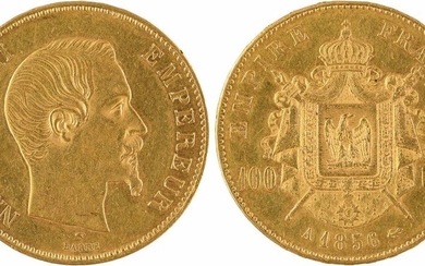 Second Empire, 100 francs bareheaded, 1856 Paris