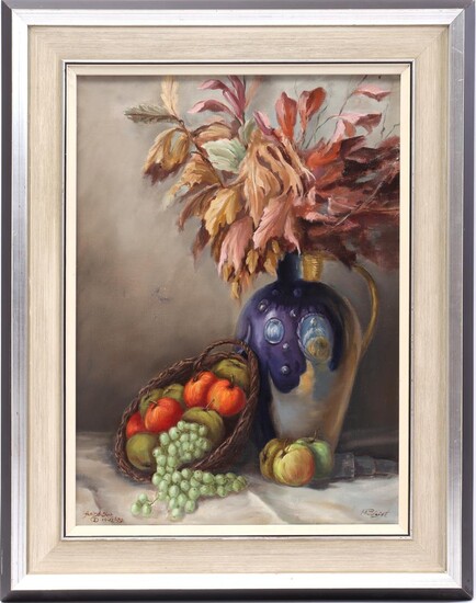 (-), Signed P de Voigt, still life with...