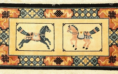 Silk carpet, China, approx. 40 years, pure natural
