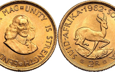 South Africa 1962 Gold 2 Rand