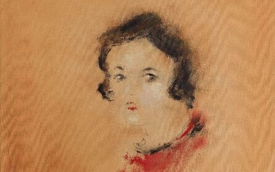 Spanish School, mid-20th century- Portrait of a lady; oil on canvas, signed indistinctly lower right, 61 x 50.5 cm