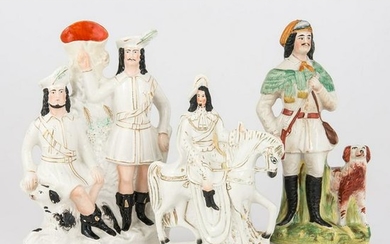 Staffordshire Figures and Spill Vase