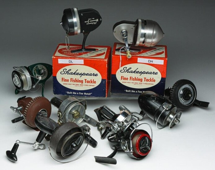 TEN SPIN CASTING REELS INCLUDING HARDY BROS.