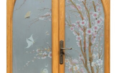TWO-PANEL DOOR IN WALNUT 20TH CENTURY