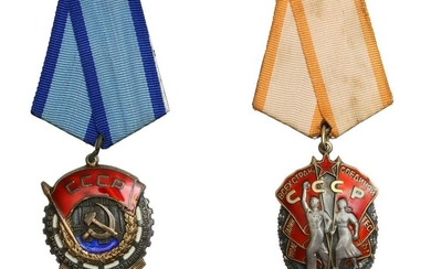 TWO SOVIET RUSSIAN ORDERS MEDALS