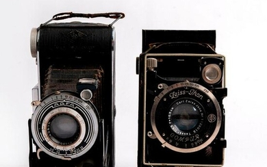 TWO VINTAGE FOLDING CAMERAS INCLUDING ZEISS