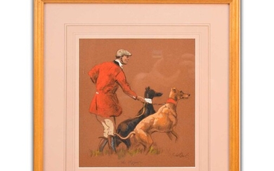 Terence J.Gilbert (British, b.1946), The Slipper, charcoal and gouache, 23.5 x 26cm