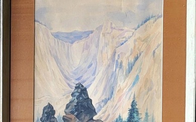 Thomas Moran (Attributed) Watercolor on Paper Art: 14" x 10" Fr: 19" x 15"