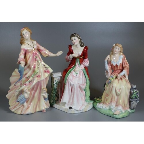 Three Royal Doulton bone china figurines to include; 'Titani...