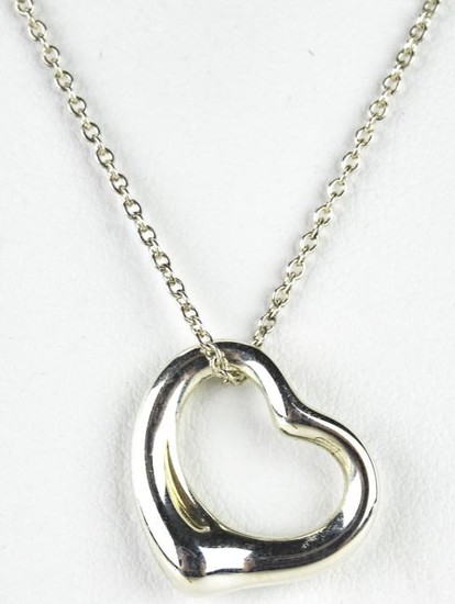 Tiffany Sterling Elsa Peretti Heart Necklace