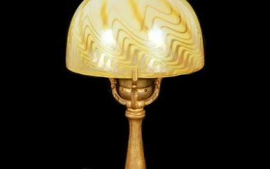 Tiffany Studios Gilt Bronze Lamp 606