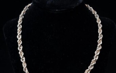 Tiffany & Co. 14k Gold and Sterling Silver Choker.