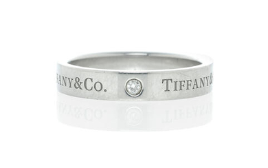 Tiffany & Co.: Platinum and Diamond Band Ring