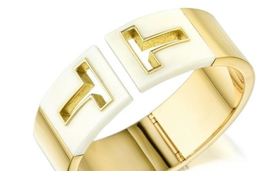 Tiffany & Co. T Cutout Wide Hinged Cuff Bracelet