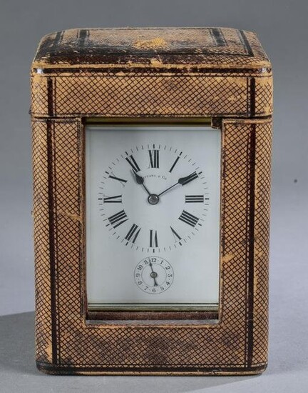 Tiffany & Co. carriage alarm clock.