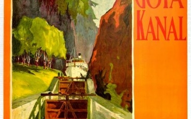 Travel Poster Gota Canal Sweden's Most Beautiful