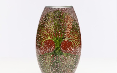 Tree of Life Flat Vase by Sean O'Donoghue, Noosa Master...
