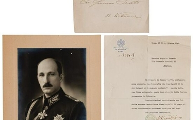 Tsar Boris III - an autograph and a letter of