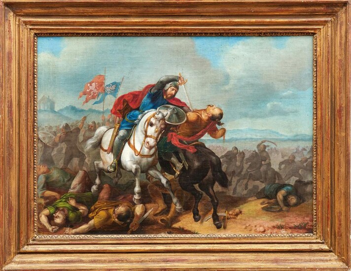 Türkische Reiterschlacht, Deutsch-Römer, 19. Jh.