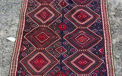 Turkish Kilim Area Carpet, 8ft 1in x 5ft 2in