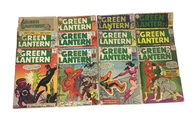 Twelve 1960's DC Comics, Green Lantern #4 (Poor Condition, No cover) #6 (1st appearance Tomar-re) #8 (Pol Manning becomes Green Lantern) #9 (1st Sinestro Cover 2nd Appearance of Sinestro) #10 (Orig...