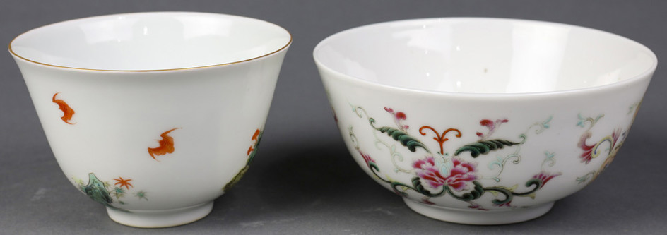 Two Chinese Famille-rose Bowls