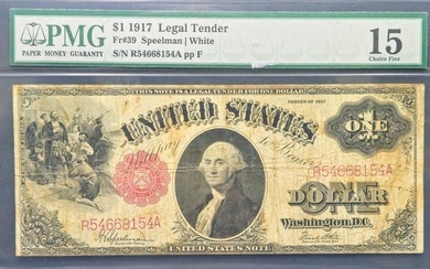 U.S. 1917 $1 Legal Tender FR#39 Choice Fine