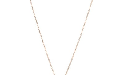 Van Cleef & Arpels 18K Rose Gold Diamond Silver Obsidian Vintage Alhambra Pendant Necklace