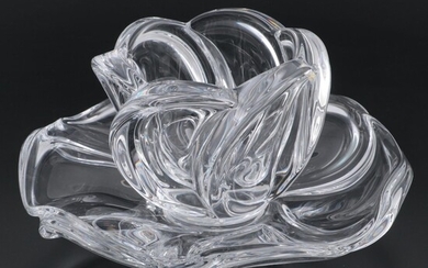 Vannes le Châtel Clear French Crystal Bowls, 20th Century