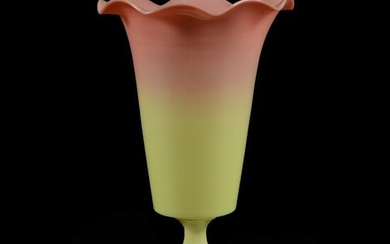 Vase, Mt. Washington Glossy Burmese Art Glass