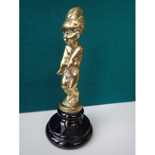 Very Rare Antique unusual heavy French Bronze imp with flame...