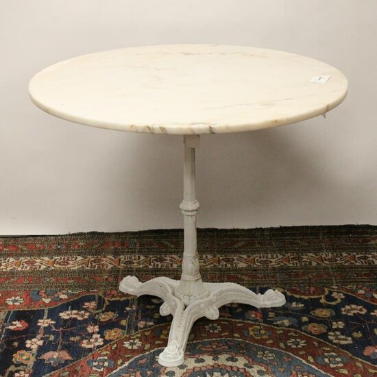 Victorian Style Cast Iron & Marble CafÃ© Table