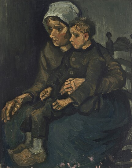 Vincent van Gogh (1853-1890), Boerin met een kind op haar schoot (Peasant Woman with Child on her Lap)