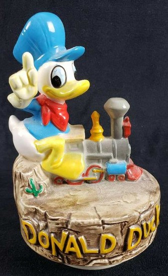 Vintage Donald Duck Conductor Porcelain Spinning