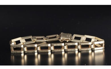 Vintage Gold Bracelet 14K Yellow Gold - Square Links