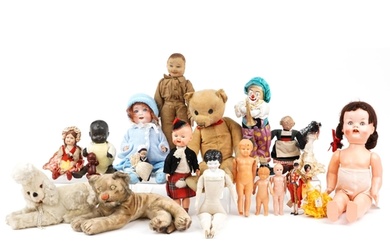 Vintage and later toys including a Merrythought soldier, str...