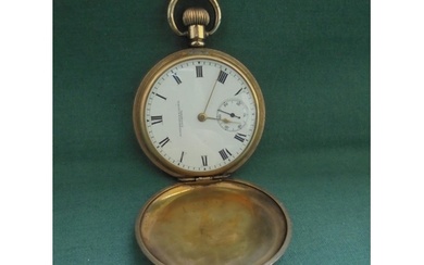 Waltham Full Hunter pocket watch in working condition.