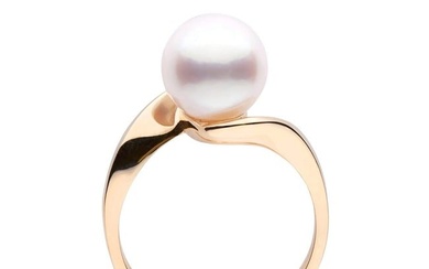 White South Sea Pearl Serenity Solitaire Ring